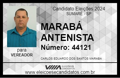 Candidato MARABÁ ANTENISTA 2024 - SUMARÉ - Eleições