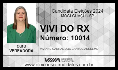 Candidato VIVI DO RX 2024 - MOGI GUAÇU - Eleições