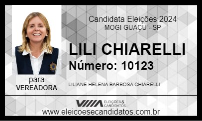 Candidato LILI CHIARELLI 2024 - MOGI GUAÇU - Eleições