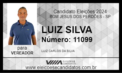 Candidato LUIZ SILVA 2024 - BOM JESUS DOS PERDÕES - Eleições