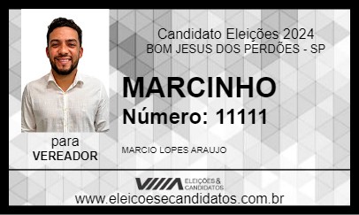 Candidato MARCINHO 2024 - BOM JESUS DOS PERDÕES - Eleições