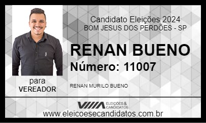 Candidato RENAN BUENO 2024 - BOM JESUS DOS PERDÕES - Eleições