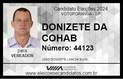 Candidato DONIZETE DA COHAB 2024 - VOTUPORANGA - Eleições