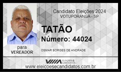 Candidato TATÃO 2024 - VOTUPORANGA - Eleições