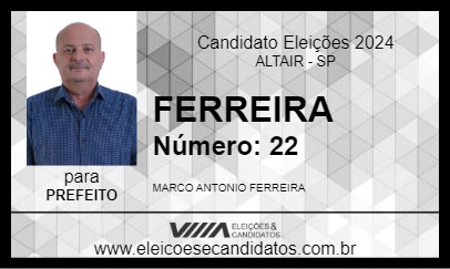 Candidato FERREIRA 2024 - ALTAIR - Eleições