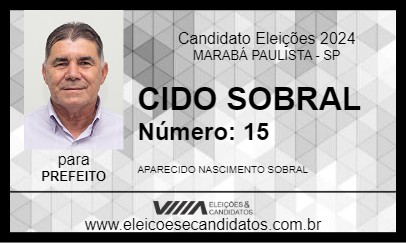 Candidato CIDO SOBRAL 2024 - MARABÁ PAULISTA - Eleições