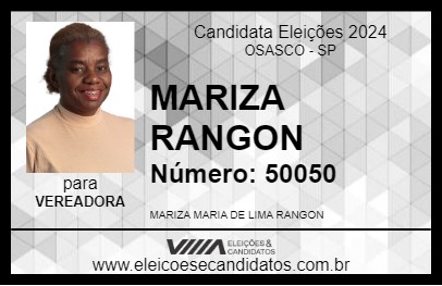 Candidato MARIZA RANGON 2024 - OSASCO - Eleições