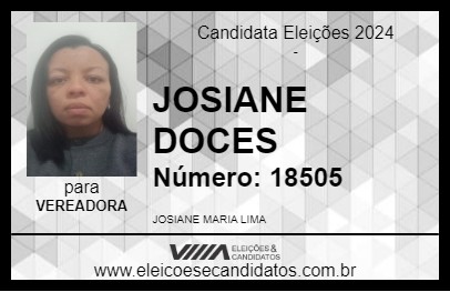 Candidato JOSIANE DOCES 2024 - OSASCO - Eleições