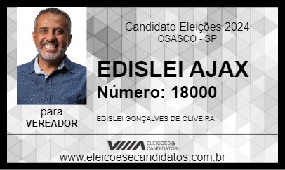 Candidato EDISLEI AJAX 2024 - OSASCO - Eleições