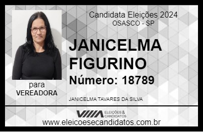 Candidato JANICELMA FIGURINO 2024 - OSASCO - Eleições