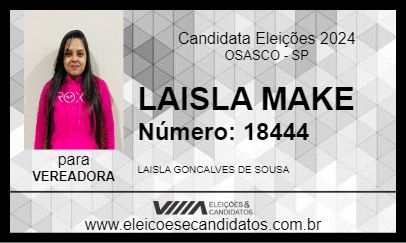 Candidato LAISLA MAKE 2024 - OSASCO - Eleições