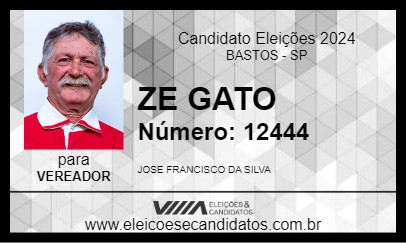 Candidato ZE GATO 2024 - BASTOS - Eleições