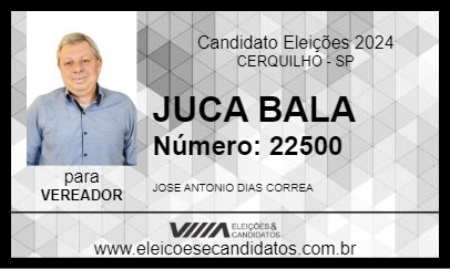 Candidato JUCA BALA 2024 - CERQUILHO - Eleições