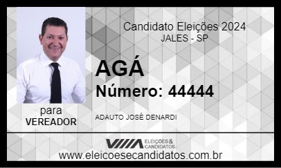 Candidato AGÁ 2024 - JALES - Eleições