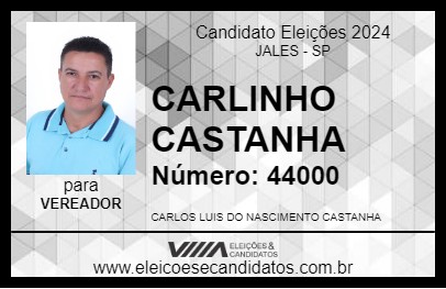 Candidato CARLINHO CASTANHA 2024 - JALES - Eleições