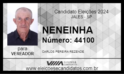 Candidato NENEINHA 2024 - JALES - Eleições