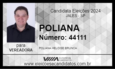 Candidato POLIANA BRUNCA 2024 - JALES - Eleições