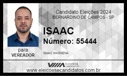 Candidato ISAAC 2024 - BERNARDINO DE CAMPOS - Eleições