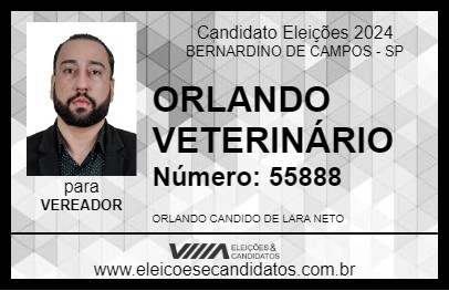 Candidato ORLANDO VETERINÁRIO 2024 - BERNARDINO DE CAMPOS - Eleições