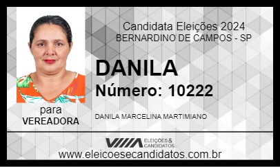 Candidato DANILA 2024 - BERNARDINO DE CAMPOS - Eleições