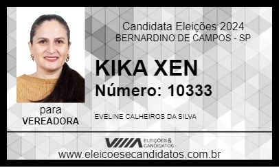 Candidato KIKA XEN 2024 - BERNARDINO DE CAMPOS - Eleições