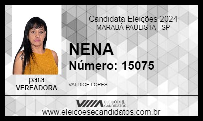 Candidato NENA 2024 - MARABÁ PAULISTA - Eleições