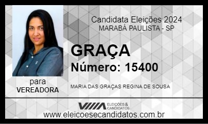 Candidato GRAÇA 2024 - MARABÁ PAULISTA - Eleições