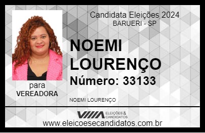 Candidato NOEMI LOURENÇO 2024 - BARUERI - Eleições