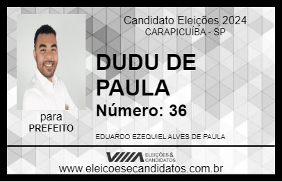 Candidato DUDU DE PAULA 2024 - CARAPICUÍBA - Eleições