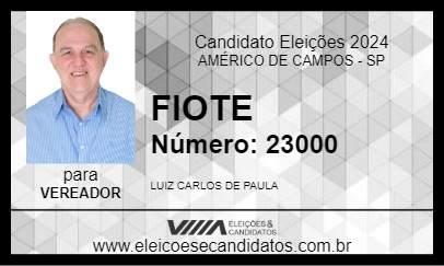 Candidato FIOTE 2024 - AMÉRICO DE CAMPOS - Eleições