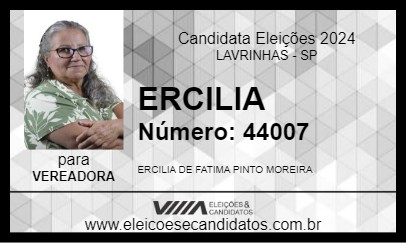 Candidato ERCILIA 2024 - LAVRINHAS - Eleições