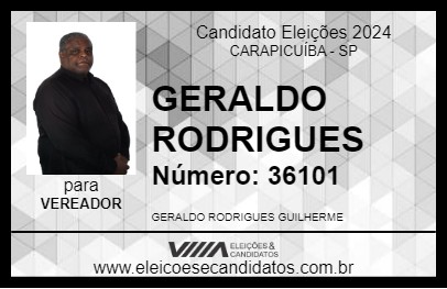 Candidato GERALDO RODRIGUES 2024 - CARAPICUÍBA - Eleições