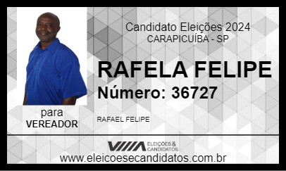 Candidato RAFAEL FELIPE 2024 - CARAPICUÍBA - Eleições