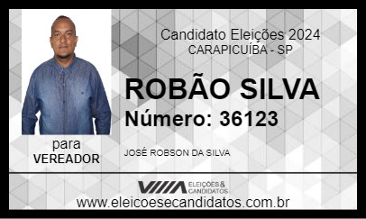 Candidato ROBÃO SILVA 2024 - CARAPICUÍBA - Eleições