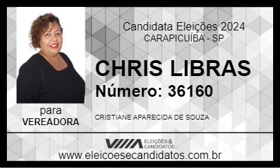 Candidato CHRIS LIBRAS 2024 - CARAPICUÍBA - Eleições