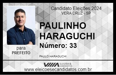 Candidato PAULINHO HARAGUCHI 2024 - VERA CRUZ - Eleições