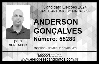 Candidato ANDERSON GONÇALVES 2024 - SANTO ANTÔNIO DO PINHAL - Eleições