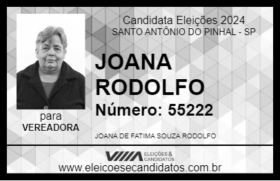 Candidato JOANA RODOLFO 2024 - SANTO ANTÔNIO DO PINHAL - Eleições