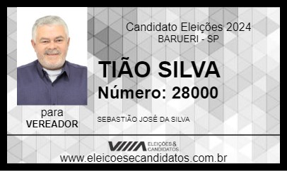 Candidato TIÃO SILVA 2024 - BARUERI - Eleições