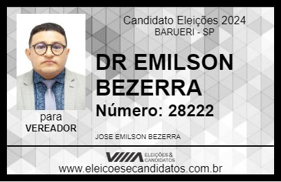 Candidato DR EMILSON BEZERRA 2024 - BARUERI - Eleições