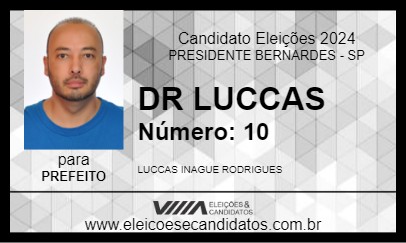 Candidato DR LUCCAS 2024 - PRESIDENTE BERNARDES - Eleições