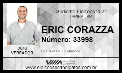 Candidato ERIC CORAZZA 2024 - ITAPIRA - Eleições