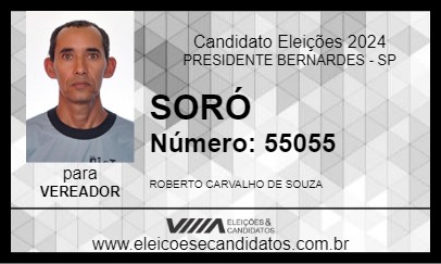 Candidato SORÓ 2024 - PRESIDENTE BERNARDES - Eleições