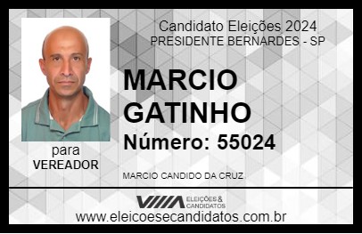 Candidato MARCIO GATINHO 2024 - PRESIDENTE BERNARDES - Eleições