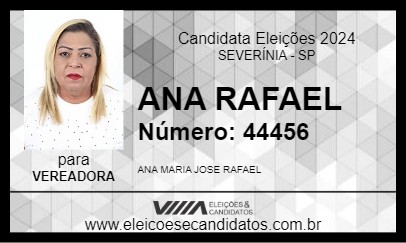 Candidato ANA RAFAEL 2024 - SEVERÍNIA - Eleições