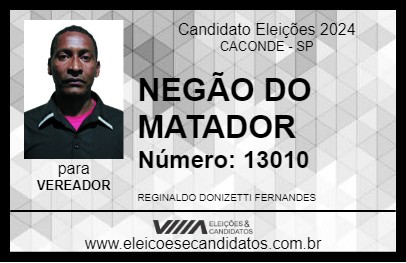 Candidato NEGÃO DO MATADOR 2024 - CACONDE - Eleições