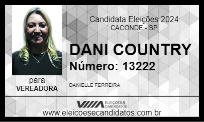 Candidato DANI COUNTRY 2024 - CACONDE - Eleições