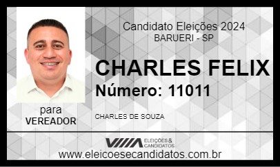 Candidato CHARLES FELIX 2024 - BARUERI - Eleições