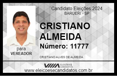 Candidato CRISTIANO ALMEIDA 2024 - BARUERI - Eleições