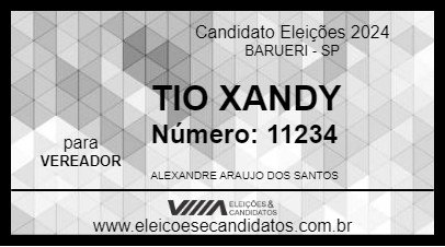 Candidato TIO XANDY 2024 - BARUERI - Eleições